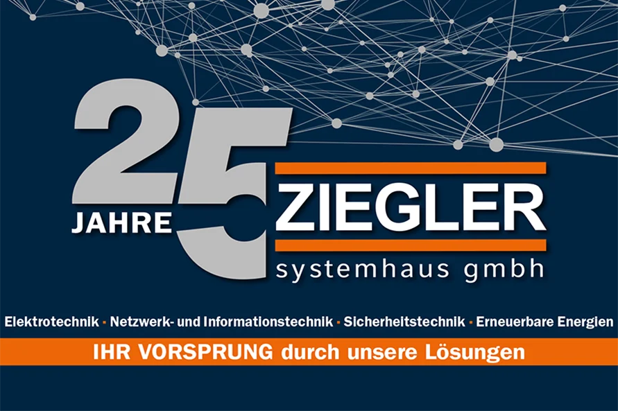 Zieglers 25 Jahre Jubiläums Logo mit Schriftzug